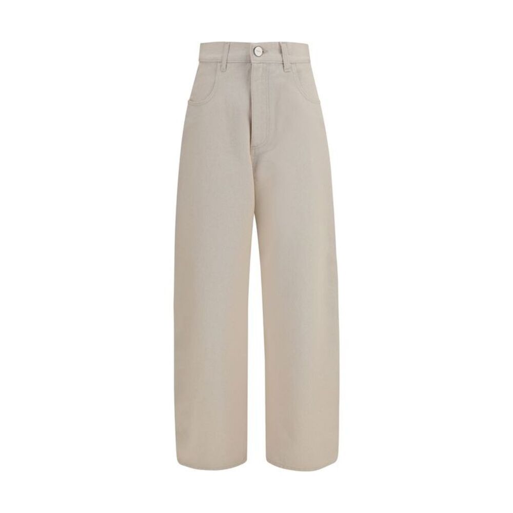 Rohe Beige Cotton Straight-Leg Women's Jeans